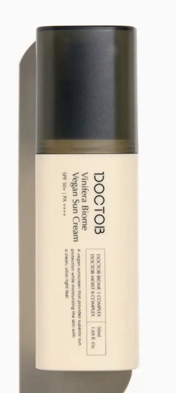 DOCTOB Vinifera Biome Vegan Sun Cream SPF50+ 1.69 fl. oz. NIB Sealed Exp 11/27